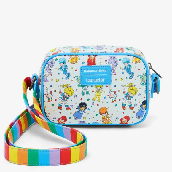 Loungefly Handbags - Loungefly Rainbow Brite White Crossbody Bag with Rainbow Strap